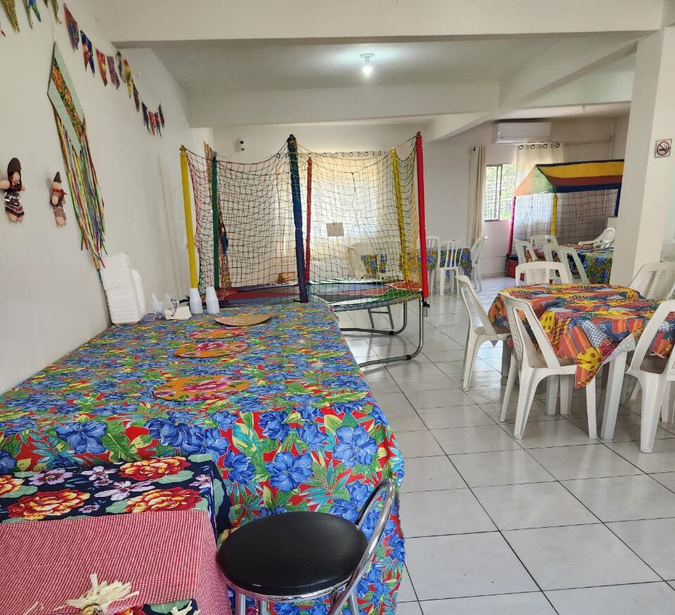 Decoração de festa no Espaço Sabará